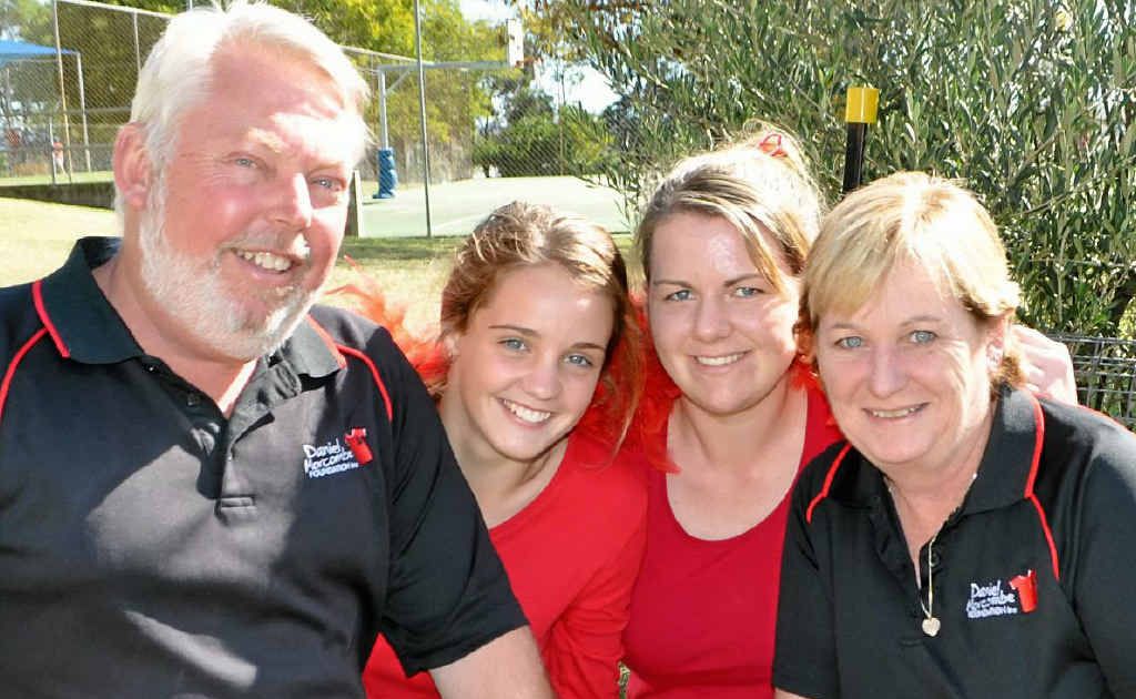 Killarney State School vice captain Danielle Thomas and captain Maddison Lamb were pleased to have Bruce and Denise Morcombe share their knowledge with the school.